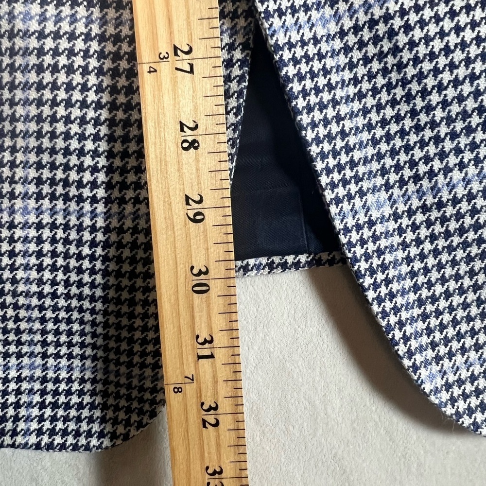 Ralph Lauren Purple Label 40R Silk Linen Houndstooth Ticket Pocket Sport Coat - Picture 9 of 16